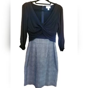 NEW YORK & COMPANY Black & White Plaid Mini Dress XS